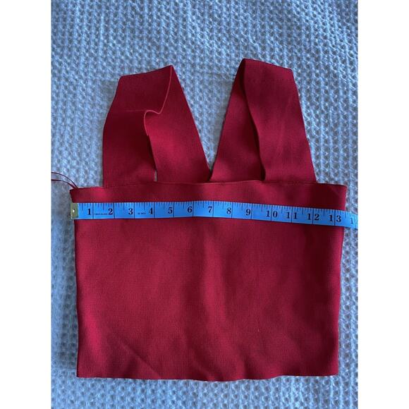 Seek The Label Bandage Crop Top Red Sz Medium - Picture 4 of 7